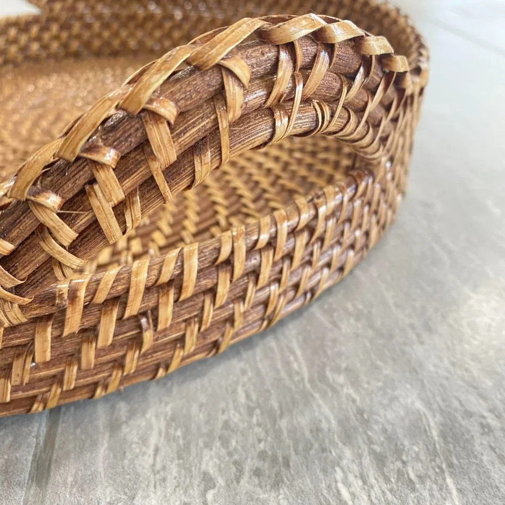 No Brand | Accents | Native Rattan Handwoven Round Serve Or ...